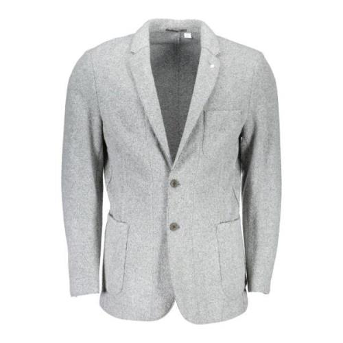 Klassieke Grijze Polyester Jas Gant , Gray , Heren