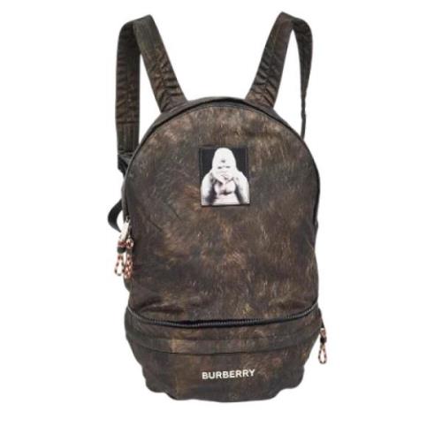 Pre-owned Fabric backpacks Burberry Vintage , Brown , Dames