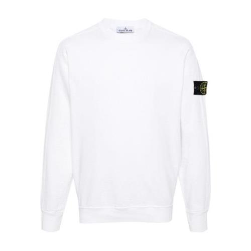 Witte Sweatshirt Ss24 Herenmode Stone Island , White , Heren