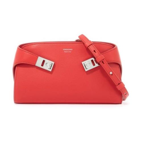 Zachte leren Hug Schoudertas Salvatore Ferragamo , Red , Dames