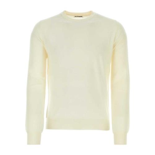 Ivory Wool Sweater Jil Sander , White , Heren