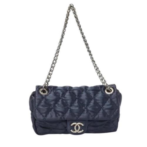 Pre-owned Satin chanel-bags Chanel Vintage , Blue , Dames