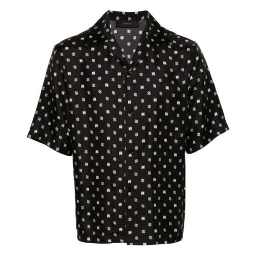 Zwart Paisley Zijden Shirt Amiri , Black , Heren