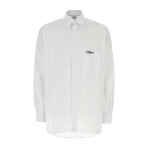 Poplin Oversized Shirt Vetements , White , Heren