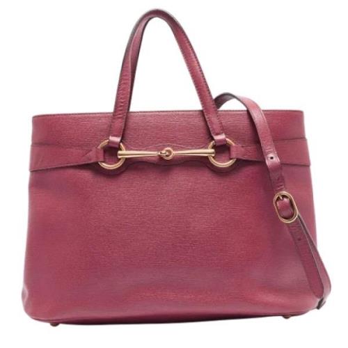 Pre-owned Leather totes Gucci Vintage , Pink , Dames