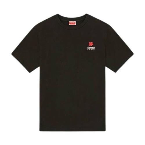 Bloemen Crest Tee-Shirt Kenzo , Black , Heren