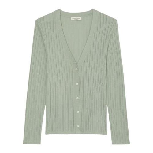 Pointelle cardigan regular Marc O'Polo , Green , Dames