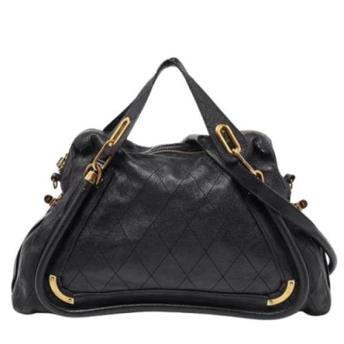 Pre-owned Leather handbags Chloé Pre-owned , Black , Dames