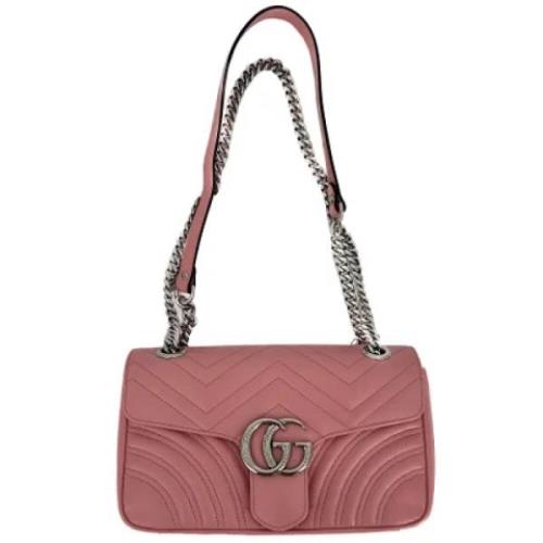 Pre-owned Leather handbags Gucci Vintage , Pink , Dames