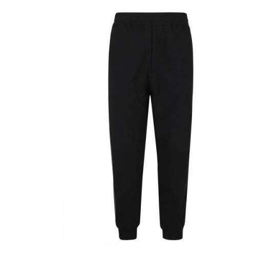 Zwarte Katoenen Jogger Broek Aw24 Alexander McQueen , Black , Heren