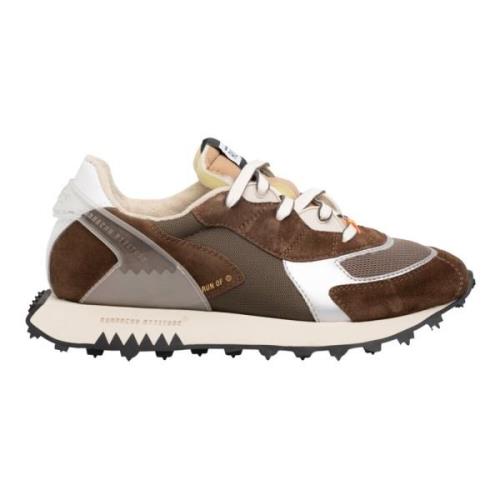 Bruine Suède Sneakers - Wong RUN OF , Brown , Heren