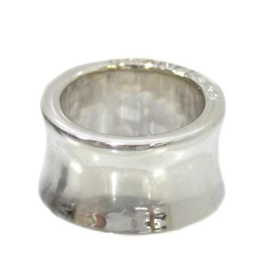 Pre-owned Silver rings Chanel Vintage , Gray , Dames