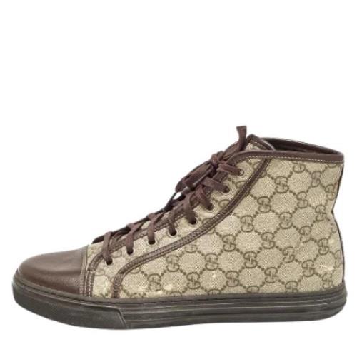 Pre-owned Coated canvas sneakers Gucci Vintage , Brown , Heren