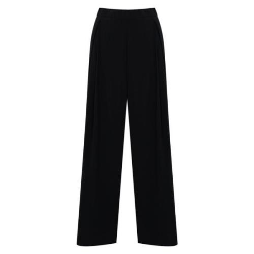 Wijde Pijp Zwarte Broek RRD , Black , Dames