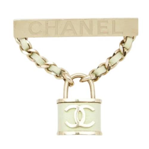 Pre-owned Leather chanel-jewelry Chanel Vintage , Yellow , Dames