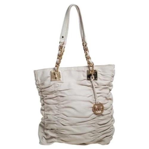 Pre-owned Leather totes Michael Kors Pre-owned , White , Dames