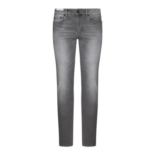 Slim Fit Grijze Denim Jeans PT Torino , Blue , Heren