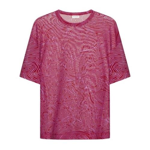 Rode T-shirts en Polos Dries Van Noten , Pink , Dames