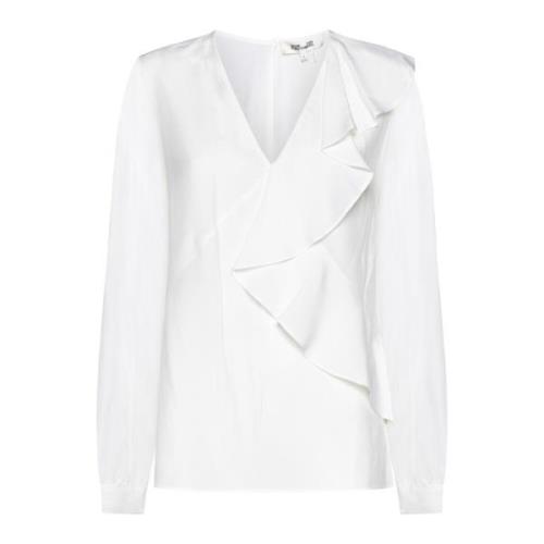 Witte Top Elegante Stijl Diane Von Furstenberg , White , Dames