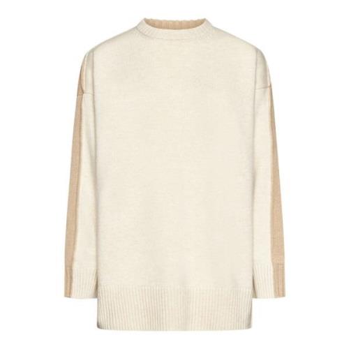 Stijlvolle Sweaters in Wit/Blauw Bottega Veneta , Beige , Dames