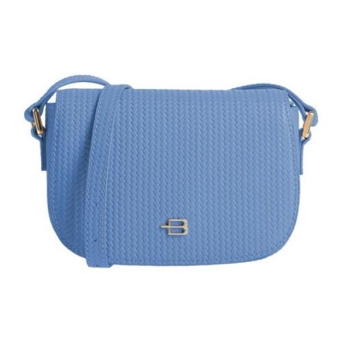 Geweven Patroon Leren Crossbody Tas Baldinini , Blue , Dames