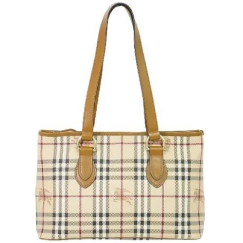 Pre-owned Canvas shoulder-bags Burberry Vintage , Beige , Dames