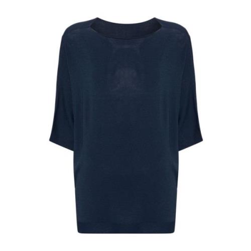 Blauwe Sweaters voor Stijlvolle Look Le Tricot Perugia , Blue , Dames