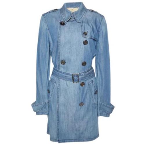 Pre-owned Cotton outerwear Burberry Vintage , Blue , Dames