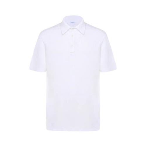 Korte Mouw Linnen Polo Shirt Malo , White , Heren