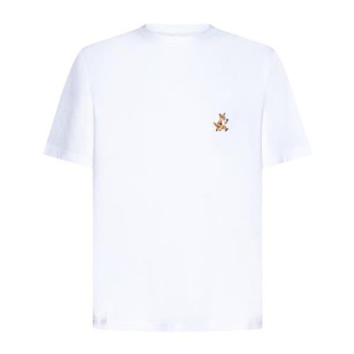 Stijlvolle witte T-shirts en Polos Maison Kitsuné , White , Heren