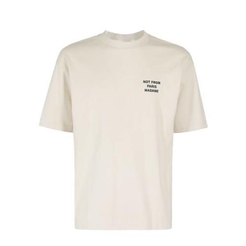 Slogan T-shirt Drole de Monsieur , Beige , Heren