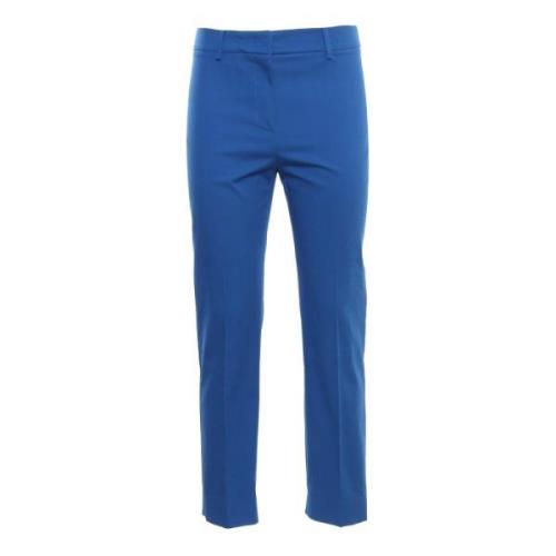 Hoge Taille Geplooide Broek Weekend , Blue , Dames