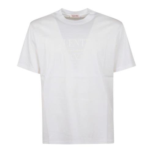 Iconisch Jersey T-shirt Regular Fit Valentino Garavani , White , Heren