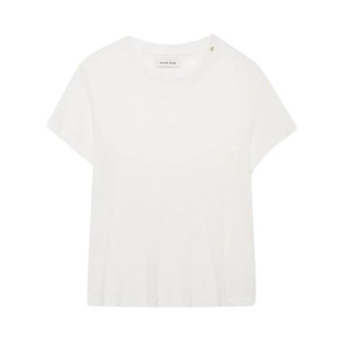 Witte Amani T-Shirt Anine Bing , White , Dames