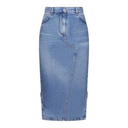 Blauwe Strakke Lange Rok Givenchy , Blue , Dames