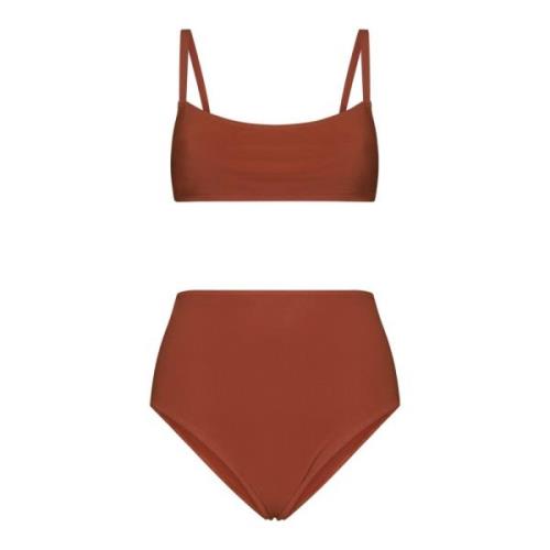 Hoge Taille Bikini Set Lido , Brown , Dames