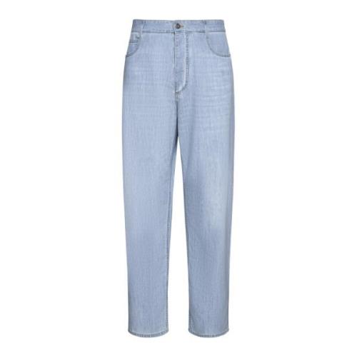 Stijlvolle Denim Jeans in Wit/Blauw Bottega Veneta , Blue , Heren