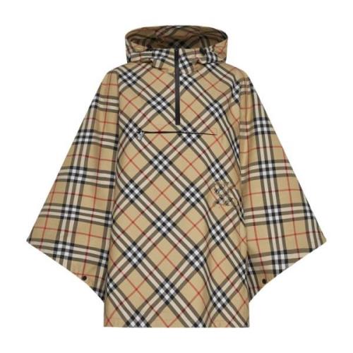 Check Poncho Jassen Burberry , Multicolor , Dames