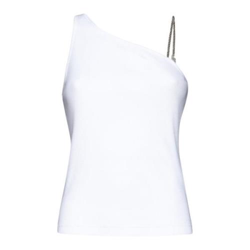Witte Top met Blauwe Details Givenchy , White , Dames