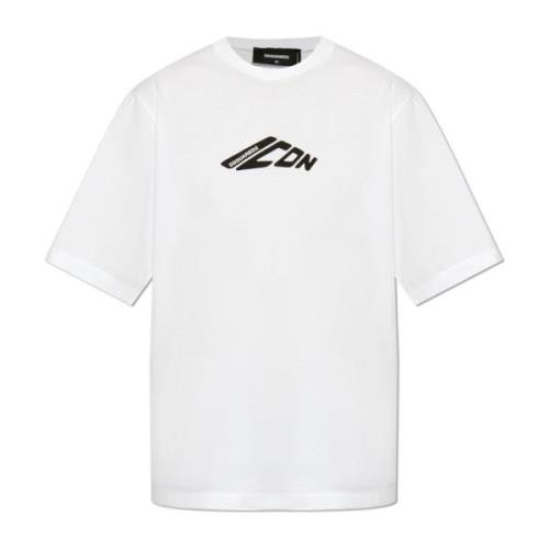 Bedrukt T-shirt Dsquared2 , White , Dames