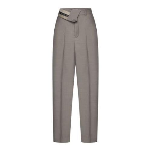 Stijlvolle Broek Fendi , Gray , Dames