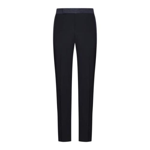 Blauwe Smoking Broek Giorgio Armani , Blue , Heren