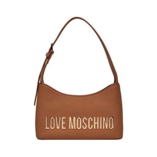 Chique Bruine Schoudertas Moschino , Brown , Dames