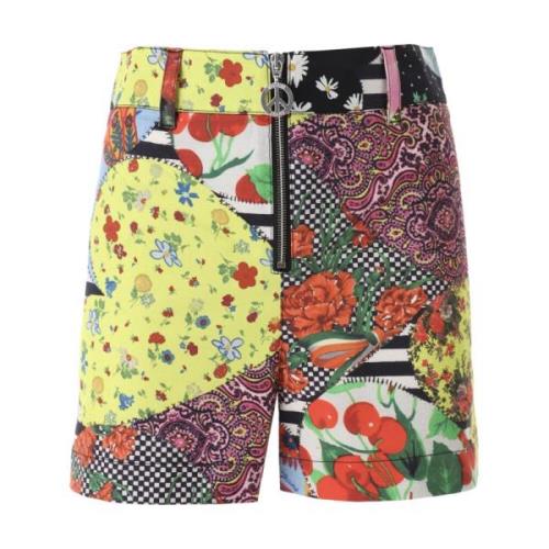 Patchwork Print Shorts Moschino , Multicolor , Dames