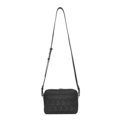 Reis Embossed Blocco Tassen Salvatore Ferragamo , Black , Heren