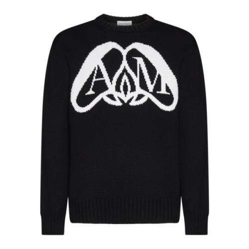 Stijlvolle Crew Neck Sweaters Alexander McQueen , Black , Heren