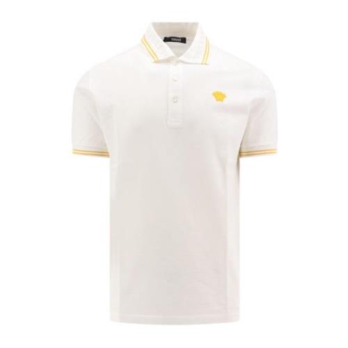 Iconische Medusa Katoenen Poloshirt Versace , White , Heren