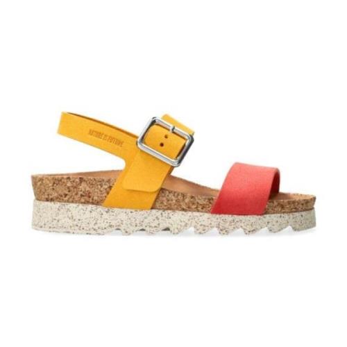 Rood Geel Ergonomische Sandaal Mephisto , Yellow , Dames