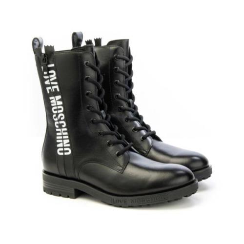 Stoere Veterschoenen voor Dames Love Moschino , Black , Dames