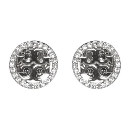 Pave Stud Oorbel Tory Burch , Gray , Dames